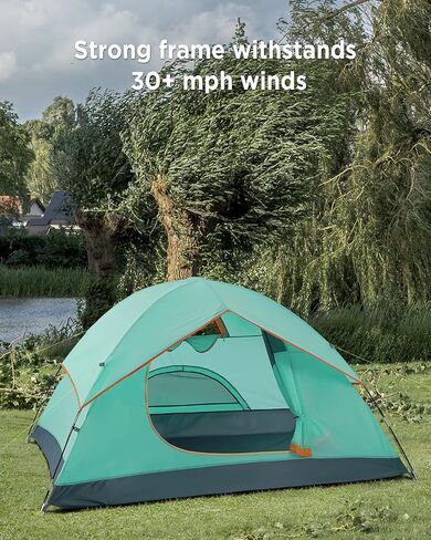 Ciays Camping Tent, Waterproof Family Tent with Removable Rainfly and Carry Bag, Lightweight Tent with Stakes for Camping, Traveling, Backpacking, Hiking, Outdoors in Saudi Arabia