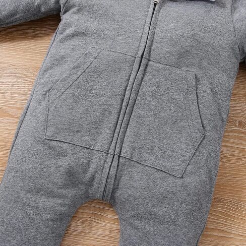 LUZOZEZO Infant Newborn Baby Boys Girls Dinosaur Shark Long Sleeve Hoodie Romper Onesies Jumpsuit Outfits in Kuwait