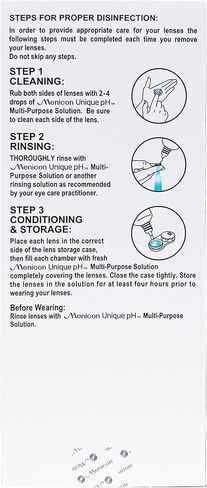 Menicon LacriPure Saline 98 Vials, Menicon Unique pH Multi-Purpose Solution 4 Oz and DMV Scleral Cup Large Contact Lens Remover, Bundle of 3 Items in Kuwait