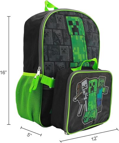 Minecraft Backpack with Lunch Box for boys in Saudi Arabia