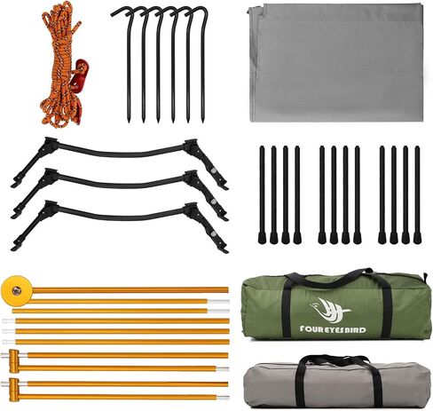 Arctic Lemmings 4-in-1 Camping Cot Tent, Foldable Elevated Tent Set for 1 Person to Use, Portable Tent for Outdoor Hiking, Camping in Kuwait