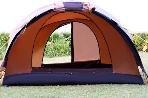 جيرتوب خيمة تخييم عائلية مزدوجة الطبقات تتسع لـ4 اشخاص، خيمة قبة كبيرة للتخييم في الهواء الطلق ومعدات النجاة والسفر in Kuwait