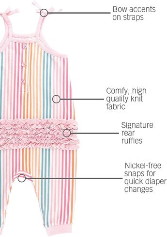 RuffleButts® Baby/Toddler Girls Ruffle Knit Bubble Romper in Kuwait