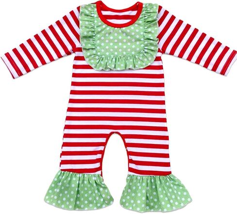 Icing Ruffle Jumpsuit Pants for Toddler Baby Girls Long Sleeve Romper Outfit in Kuwait