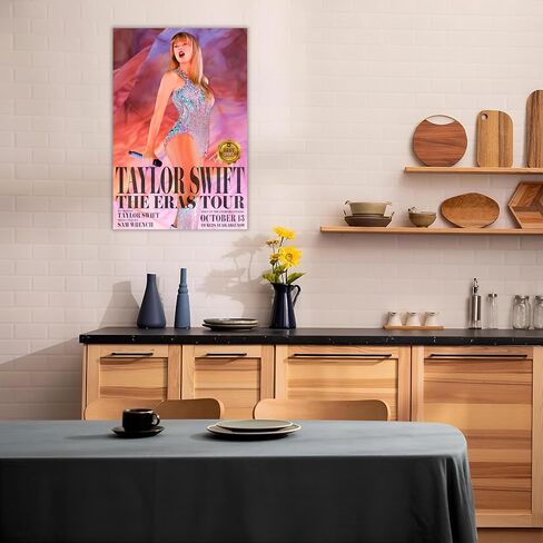ملصق جداري من BAON Taylor 13 أكتوبر حول العالم لفيلم سويفت من القماش لتزيين الحائط ملصق جولة العصور 12 × 18 بوصة (30 × 45 سم) طباعة قماشية يجب اقتناؤها لمحبي تايلور ومحبي الموسيقى in Saudi Arabia