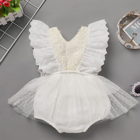 Newborn Baby 1st Birthday Outfit Boho Lace Romper Bodysuit Tutu Dress Shiny ONE Sash Headband Photo Shoot Clothes in Saudi Arabia