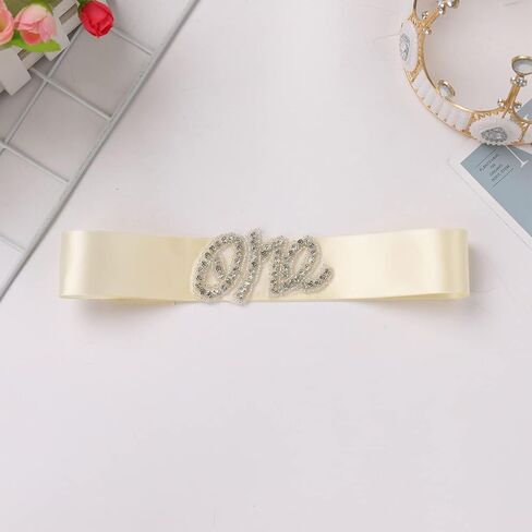 Newborn Baby 1st Birthday Outfit Boho Lace Romper Bodysuit Tutu Dress Shiny ONE Sash Headband Photo Shoot Clothes in Saudi Arabia