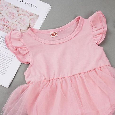 فستان توتو للفتيات الصغيرات من Bskifnn مع عصابة رأس فستان أطفال بأكمام مكشكشة للعطلات وحفلات الزفاف وأعياد الميلاد ورأس السنة الجديدة in Kuwait