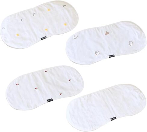 WONDERLAND 100% Cotton Burp Cloths for Baby Boys and Girls, Baby Essentials Premium Absorbent and Soft for Newborn Registry, Newborn Towel, Milk Spit Up Cloths (Color,4-Pack) in Saudi Arabia