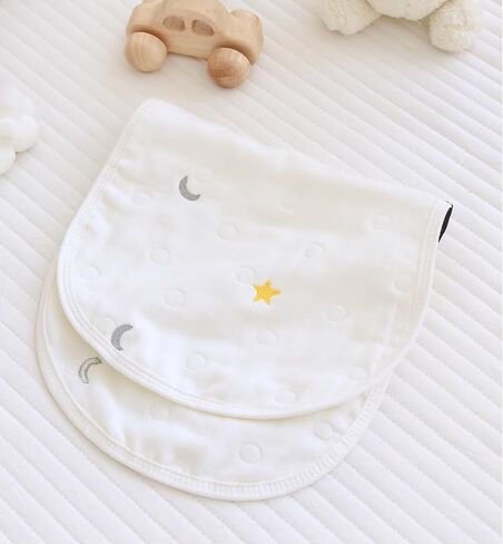WONDERLAND 100% Cotton Burp Cloths for Baby Boys and Girls, Baby Essentials Premium Absorbent and Soft for Newborn Registry, Newborn Towel, Milk Spit Up Cloths (Color,4-Pack) in Saudi Arabia