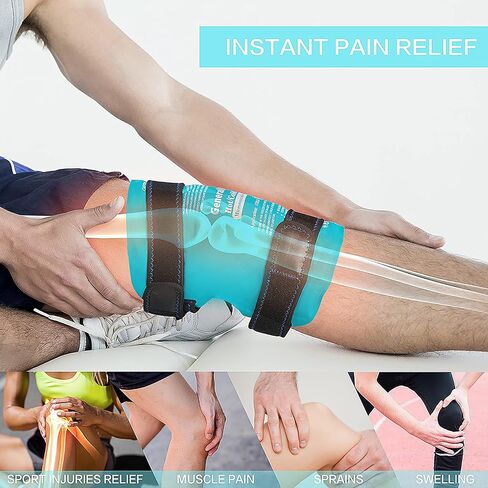 عبوات ثلج لتخفيف الام الركبة - عبوة جل ضغط بارد قابلة لاعادة الاستخدام - عبوة ثلج للركبة للتورم والجراحات والالتواءات وآلام العضلات والكدمات والإصابات in Kuwait