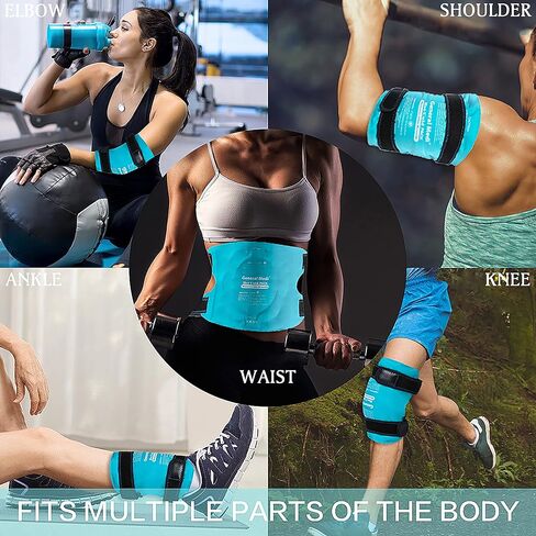 عبوات ثلج لتخفيف الام الركبة - عبوة جل ضغط بارد قابلة لاعادة الاستخدام - عبوة ثلج للركبة للتورم والجراحات والالتواءات وآلام العضلات والكدمات والإصابات in Kuwait