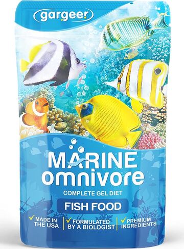 Gargeer 3oz Bottom Dweller Fish Food for Advanced Breeders. Complete Bottom Dweller Gel Diet for Both Juveniles & Adults. Made in The USA Using Premium Ingredients, Ocean Nutrition Gourmet Formula in Saudi Arabia
