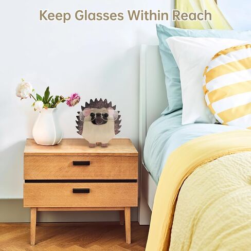 Wooden Hedgehog Eyeglass Holder Display Stand Creative Cute Animal Glasses Holder Handmade Creative Sunglasses Display for Desktop Accessory, Home Office Decor, Birthday and Christmas Gift (Hedgehog) in Kuwait