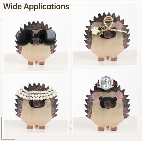 Wooden Hedgehog Eyeglass Holder Display Stand Creative Cute Animal Glasses Holder Handmade Creative Sunglasses Display for Desktop Accessory, Home Office Decor, Birthday and Christmas Gift (Hedgehog) in Kuwait