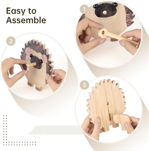 Wooden Hedgehog Eyeglass Holder Display Stand Creative Cute Animal Glasses Holder Handmade Creative Sunglasses Display for Desktop Accessory, Home Office Decor, Birthday and Christmas Gift (Hedgehog) in Kuwait