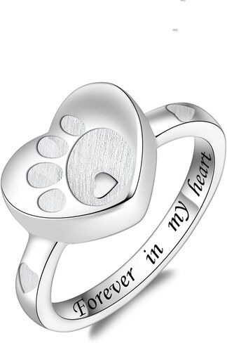 IOHUPCI خاتم الحرق للرماد 925 فضة ديزي جرة خاتم تذكار عقد محبوب الحيوانات الأليفة الكلب القط رماد in Kuwait