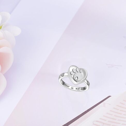 IOHUPCI خاتم الحرق للرماد 925 فضة ديزي جرة خاتم تذكار عقد محبوب الحيوانات الأليفة الكلب القط رماد in Kuwait