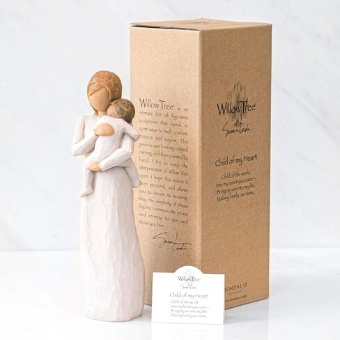 Willow Tree Child of My Heart, Into My World You Came, Bringing Sun into My Life, Making Family Our Name, for New, Adoption, or Blended Families, Sculpted Hand-Painted Figure in Saudi Arabia