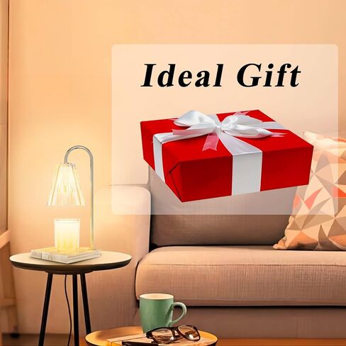 SESIIduo Candle Warmer Lamp, Timer & Dimmable for Jar Candles, Melter Electric Scented Candle Electric Melter Light with 2 Bulbs, Home Decor and Gift for Mother, Her, Wedding-Glass Wood in Kuwait