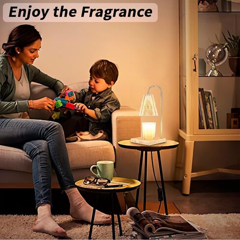 SESIIduo Candle Warmer Lamp, Timer & Dimmable for Jar Candles, Melter Electric Scented Candle Electric Melter Light with 2 Bulbs, Home Decor and Gift for Mother, Her, Wedding-Glass Wood in Kuwait