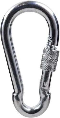 ALINNA 5 قطع 304 الفولاذ المقاوم للصدأ شديد التحمل حلقة معدنية خطافية بإبزيم زنبركي (M6) in Kuwait