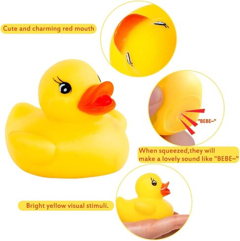 YsesoAi 70 Pack Mini Rubber Ducky Baby Bath Toy Shower Birthday Party Favors Kids Gifts in Kuwait