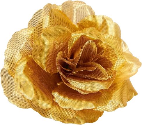 Bright Creations 50 Pack Gold Roses Artificial Flowers Bulk, 3 Inch Stemless Fake Silk Roses for Decorations, Wedding, Faux Bouquets in Kuwait