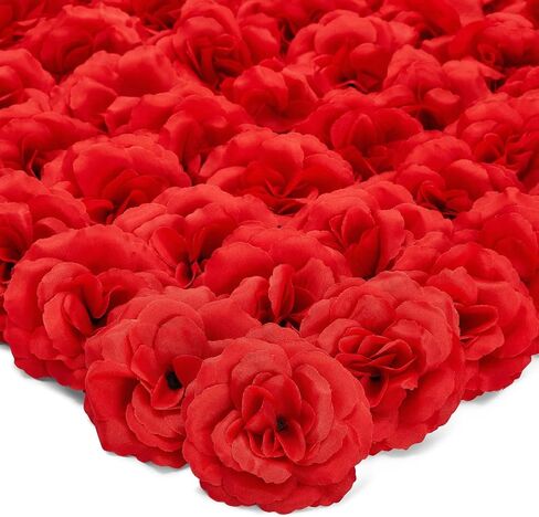 Bright Creations 50 Pack Gold Roses Artificial Flowers Bulk, 3 Inch Stemless Fake Silk Roses for Decorations, Wedding, Faux Bouquets in Kuwait