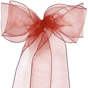 Lucky 10/20/50/100 Pack Organza Banquet Chair Sash Sashes Bows Ties for Weddings Party Decoration White Pink Purple Gold Red(10 Pack, Aqua Blue) in Kuwait