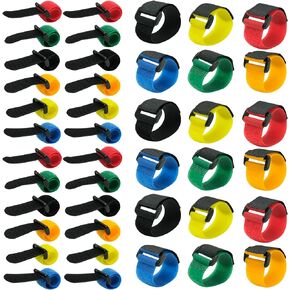 50 قطعة من احزمة صنارة الصيد - اربطة صنارة الصيد مع تويست - احزمة صنارة صيد متعددة الالوان - حزام حامل صنارة صيد قابل للتمدد لقضيب الصيد الدوار وقضيب الذباب من اساسيات الصيد في الهواء الطلق، ازرق، in Kuwait