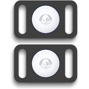 IPX7 حامل بطاقة هوائية مقاوم للماء، DamonLight 2 حزم Airtag حامل طوق الكلب مناسب للكلاب والقطط وطوق الحيوانات الأليفة وحلقة هوائية لحمل الملحقات، حافظة من السيليكون مضادة للخدش خفيفة الوزن وناعمة (تتوهج في الظلام)