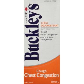 BUCKLEY'S Original 'Chest DECONGESTANT' Syrup for Cough 150 ml Size in Saudi Arabia