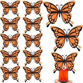 Geyee 12 Pcs 3D Large Butterfly Party Decoration 12 Inch 10 Inch Big Butterfly Centerpieces for Tables Baby Shower Birthday Wedding Hanging Decoration(Gold and Pink) in Saudi Arabia