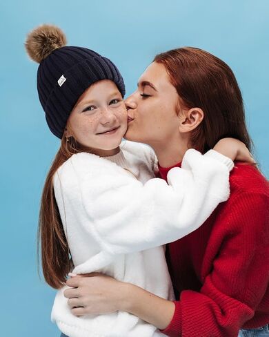 Hat Hut Toddler Beanie Satin Lined Beanie for Baby Winter Hats for Kids Pom Pom Beanie for Boys Girls in Saudi Arabia