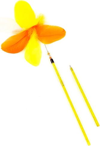 CHIWAVA 25" Colorful Feather Cat Teaser Wand with Bell Kitten Interactive Toys in Kuwait