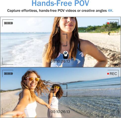 كاميرا عمل صغيرة مع فيديو بدقة 4K بمعدل 30 إطارًا في الثانية وصورة بدقة 20 ميجابكسل، واي فاي، شاشة تعمل باللمس، محمولة ومتعددة الاستخدامات، يمكن تركيبها في أي مكان، التثبيت، كاميرا حركة صغيرة لمدونات الفيديو، وكاميرا الويب، والسفر، والرياضة in Kuwait