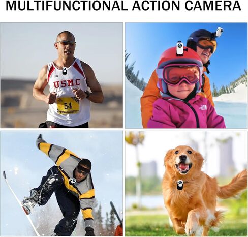 كاميرا عمل صغيرة مع فيديو بدقة 4K بمعدل 30 إطارًا في الثانية وصورة بدقة 20 ميجابكسل، واي فاي، شاشة تعمل باللمس، محمولة ومتعددة الاستخدامات، يمكن تركيبها في أي مكان، التثبيت، كاميرا حركة صغيرة لمدونات الفيديو، وكاميرا الويب، والسفر، والرياضة in Kuwait