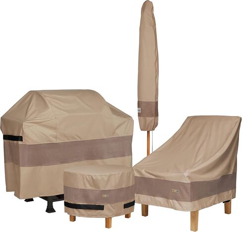 Duck Covers Elegant Waterproof 109 Inch Rectangular/Oval Patio Table & Chair Set Cover, Outdoor Table Cover in Saudi Arabia