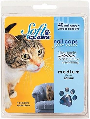 Soft Claws Gold Sparkle Cat Nail Caps, Medium in Kuwait