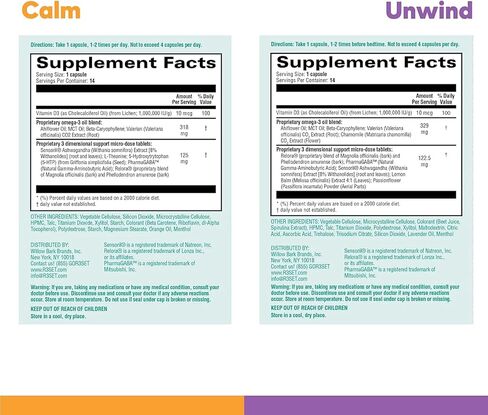 مكمل غذائي ليلي ونهاري من ار 3 سيت، مكمل غذائي لدعم التوتر والقلق والنوم مع البابونج وفيتامين D3 واوميجا 3 وجذور فاليريان والاشواغاندا والثيانين وجابا، 28 كبسولة in Kuwait