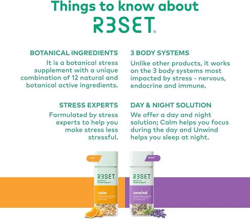 مكمل غذائي ليلي ونهاري من ار 3 سيت، مكمل غذائي لدعم التوتر والقلق والنوم مع البابونج وفيتامين D3 واوميجا 3 وجذور فاليريان والاشواغاندا والثيانين وجابا، 28 كبسولة in Kuwait
