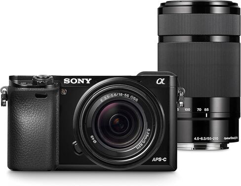 Sony Alpha a6000 Digital Camera Wi-Fi w/ 18-55mm 55-210mm Zoom Lens Bundle (Renewed) in Saudi Arabia