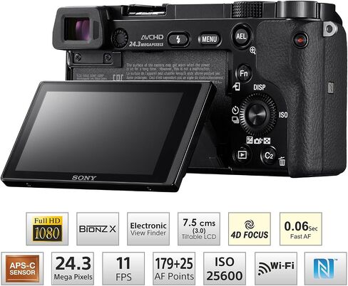 Sony Alpha a6000 Mirrorless Digital Camera with 16-50mm Power Zoom Lens (Renewed) in Saudi Arabia