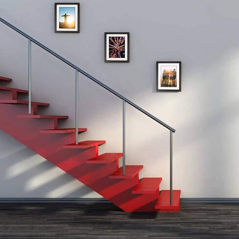 إطارات صور سوداء مقاس 8 × 10 من الخشب الصلب الطبيعي، 4 عبوات للتركيب على الحائط وعرض سطح الطاولة in Kuwait