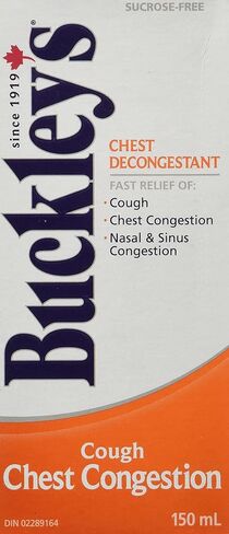 BUCKLEY'S Original 'Chest DECONGESTANT' Syrup for Cough 150 ml Size in Saudi Arabia