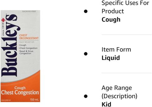 BUCKLEY'S Original 'Chest DECONGESTANT' Syrup for Cough 150 ml Size in Saudi Arabia
