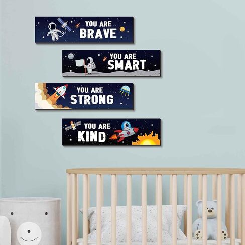 4 قطع من اقتباسات ملهمة لرائد الفضاء، لافتة تعليق خشبية على الحائط، لوحة معلقة تحفيزية، لوحة فنية جدارية لغرفة الفضاء الخارجي، ديكور حضانة للفضاء الخارجي للأولاد والأطفال، ديكور غرفة اللعب والفصل الدراسي in Kuwait