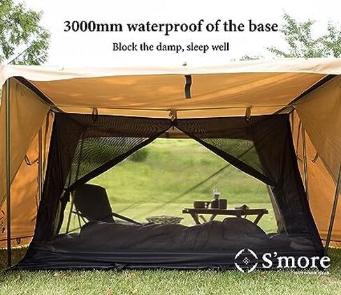 S'more Canvas Camping Tent for 2 Person, 4 Season Tent with Porch, Weather Resistant Glamping Tent, Ideal for Car Camping,Outdoor,Hiking,Backpacking in Kuwait