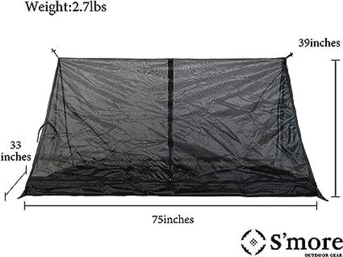 S'more Canvas Camping Tent for 2 Person, 4 Season Tent with Porch, Weather Resistant Glamping Tent, Ideal for Car Camping,Outdoor,Hiking,Backpacking in Kuwait